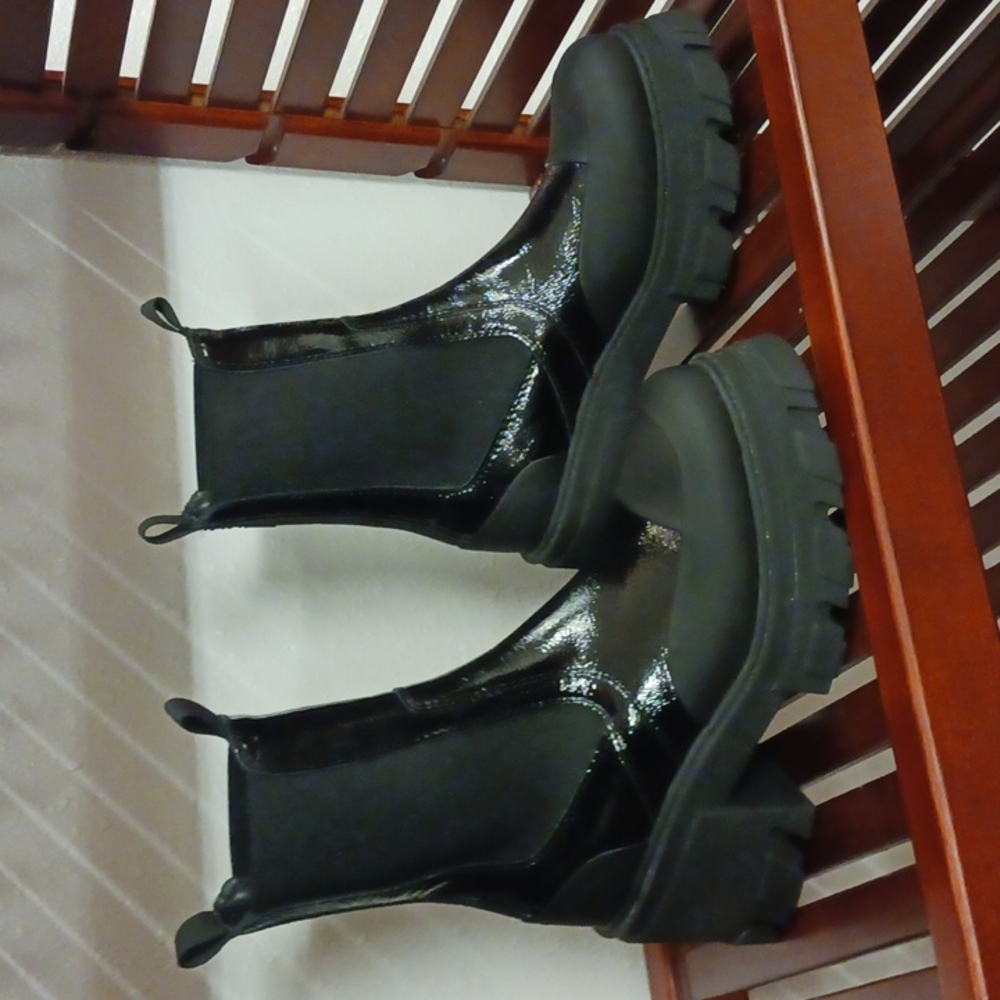 Ganni Platform Chelsea Boot Black Size 7